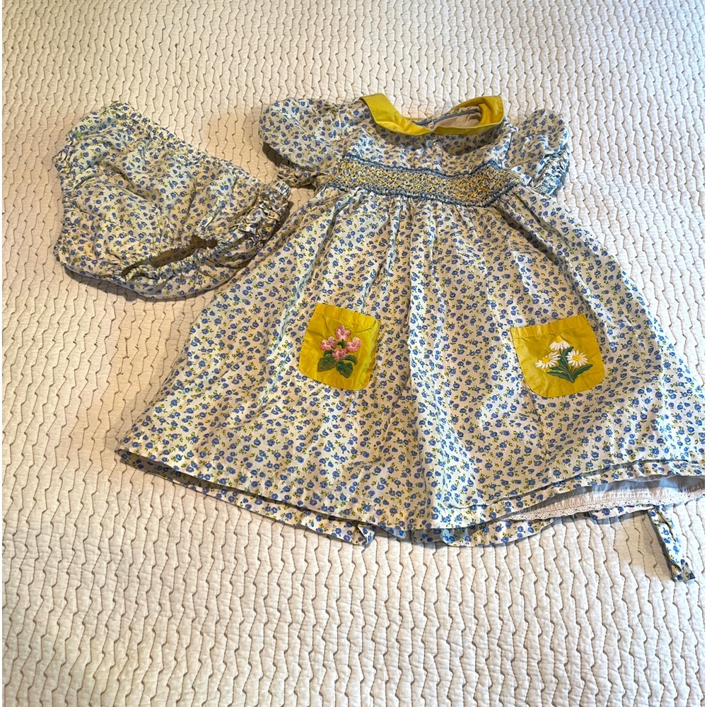 Baby Boden dress and ruffle bloomers 18-24mo